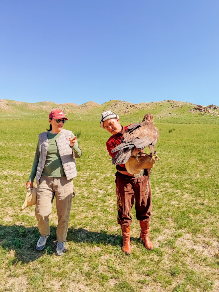our tour guide translating on our tour in kyrgyzstan