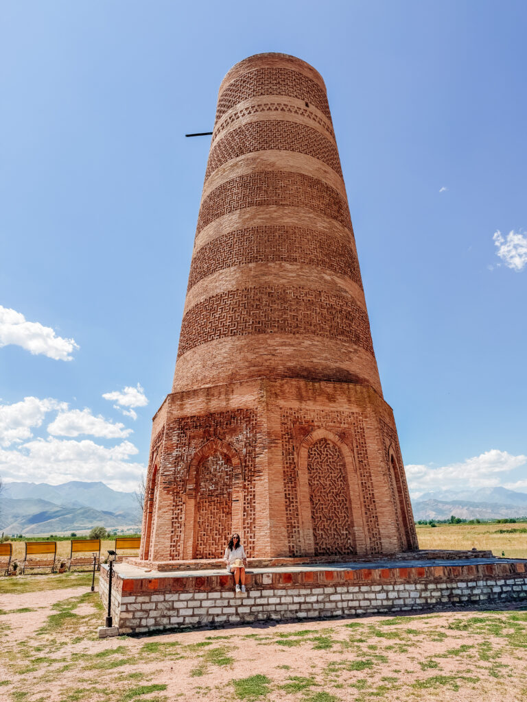 kelly at burana tower silk road history