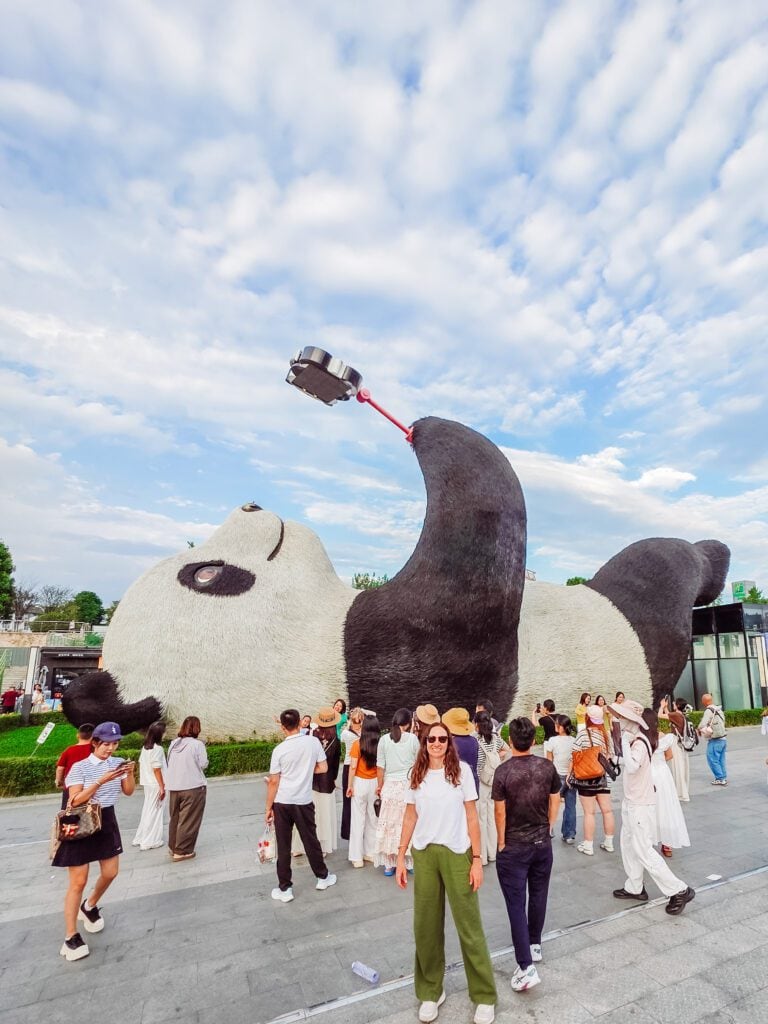 kelly with the selfie panda