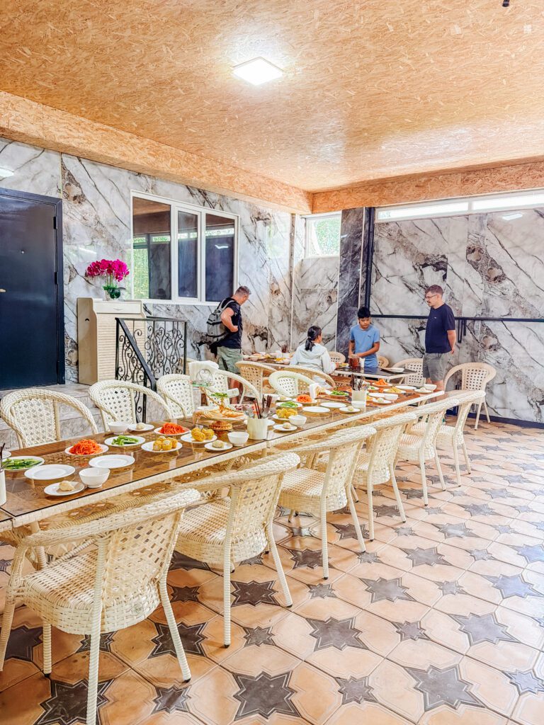lunch at a dungan home in kyrgyzstan
