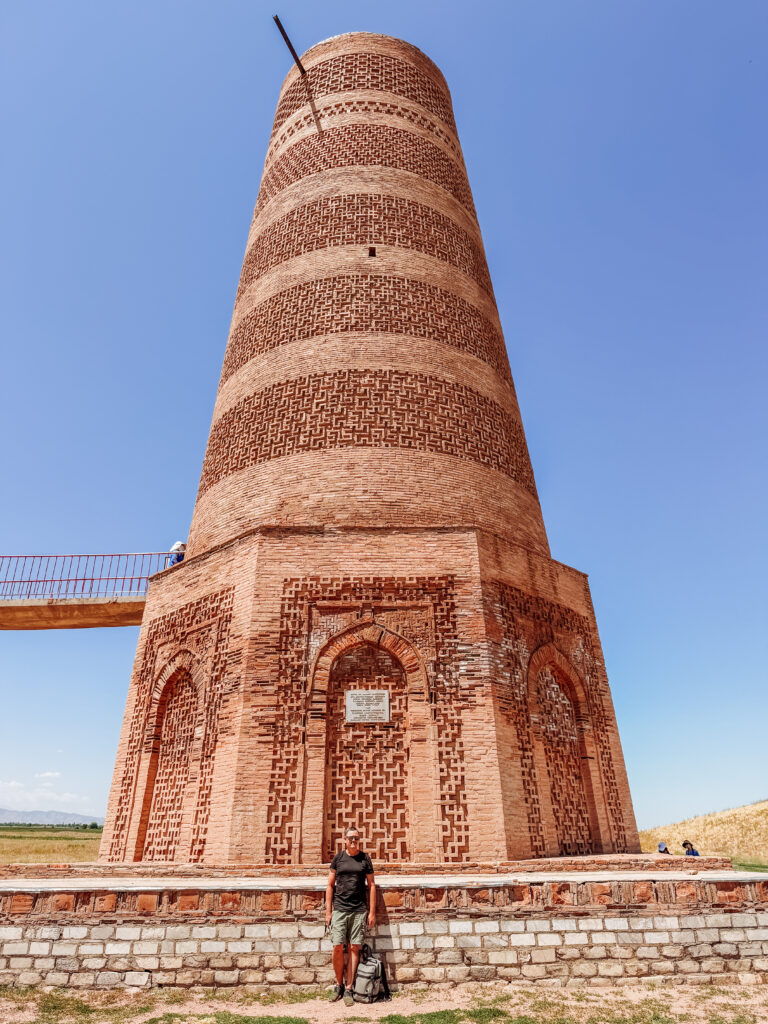 burana tower is a silk road sight in Kyrgyzstan