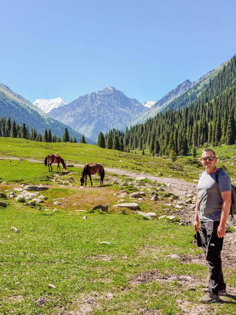 mike with horses