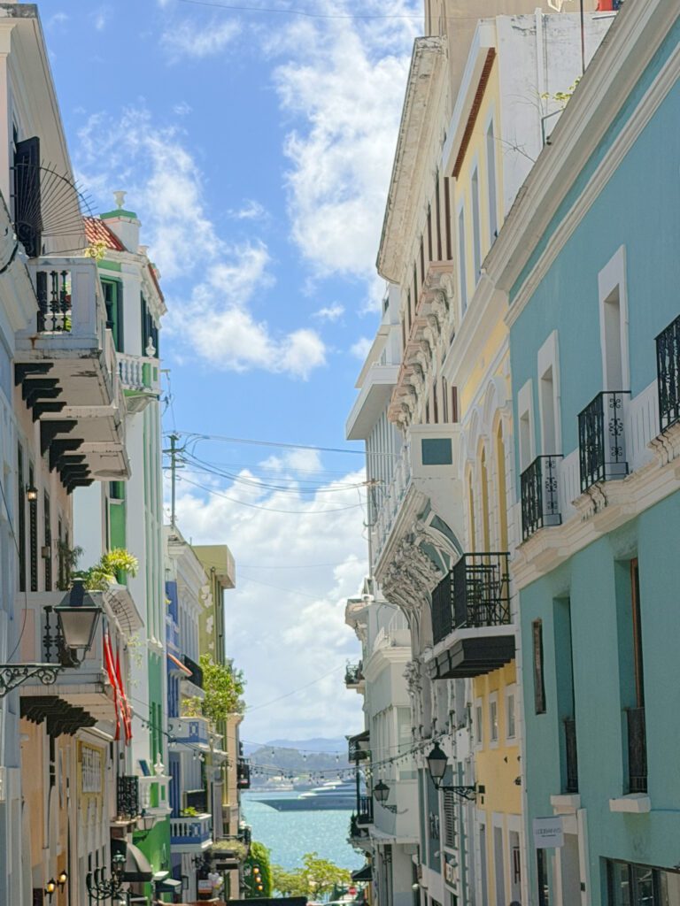 the old city is right on the water in old san juan