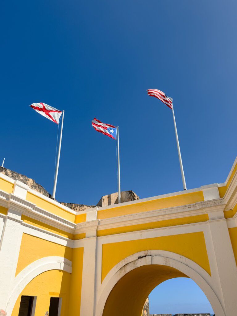 flags at the fort old san juan