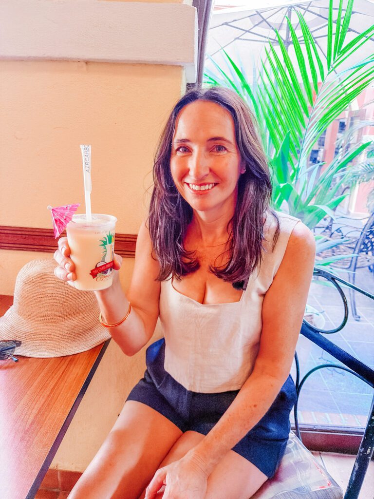 drinking pina colada in the bar where it was invented