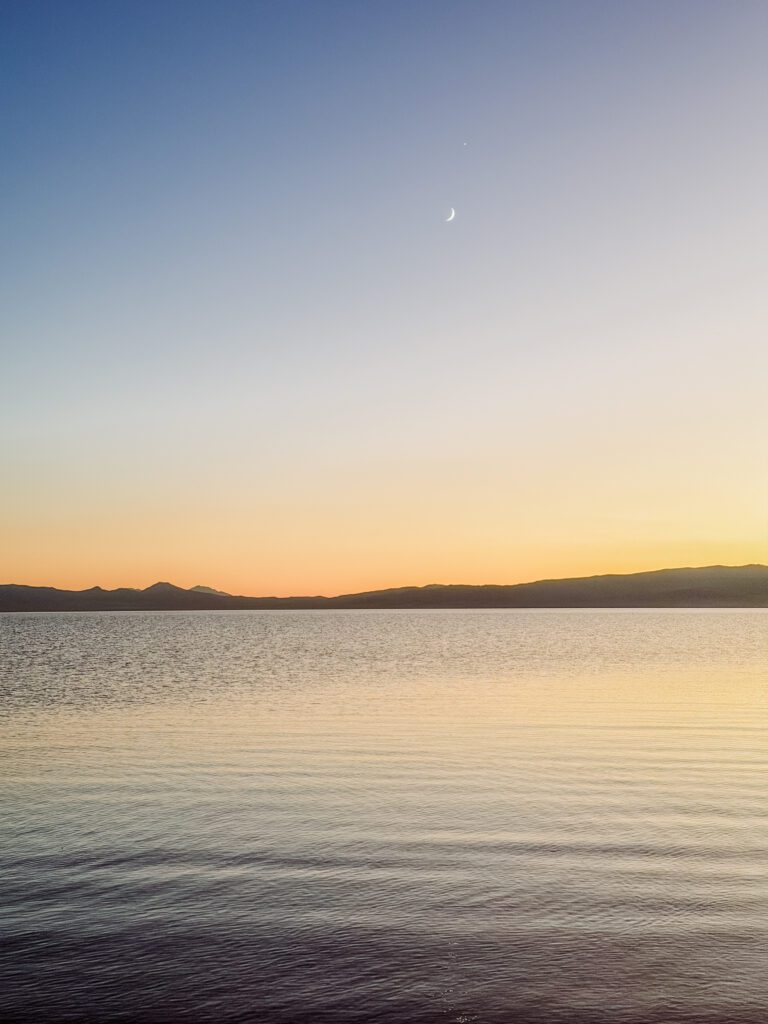 Sunsets over Song-Kul Lake Kyrgyzstan