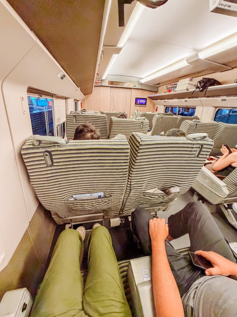 our train from Dujiangyan to chengdu