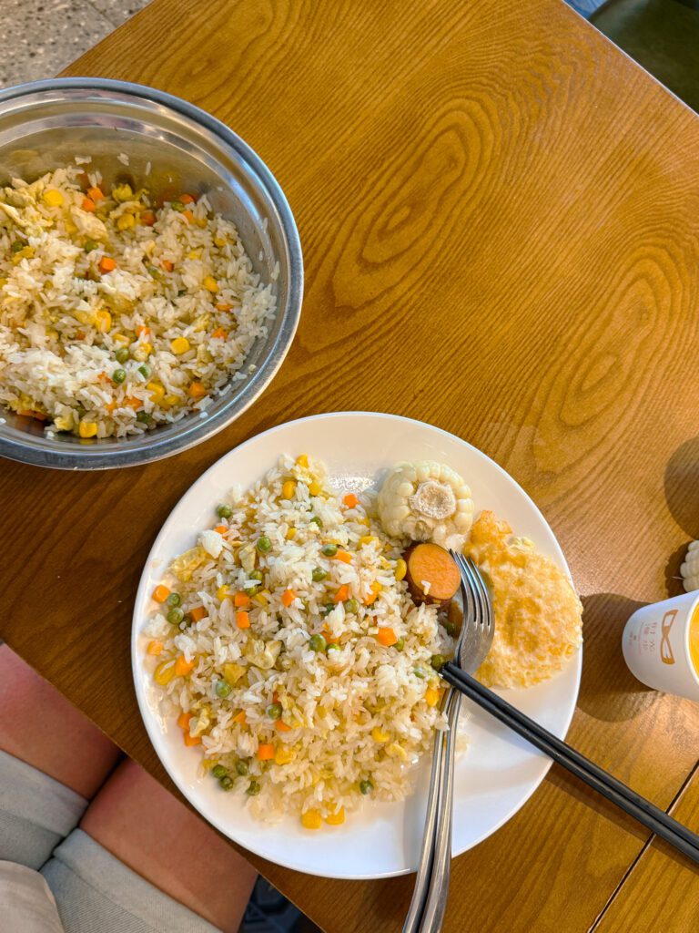 fried rice that staff made me gluten free for breakfast in nostalgia