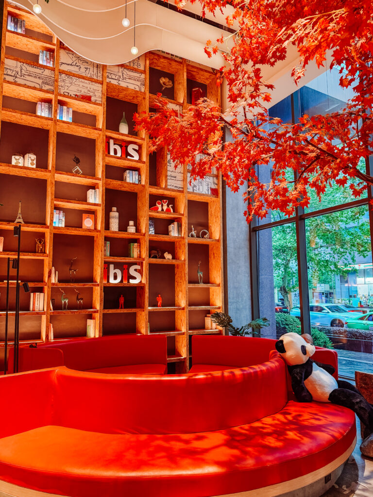 cute details in the foyer of ibis chengdu